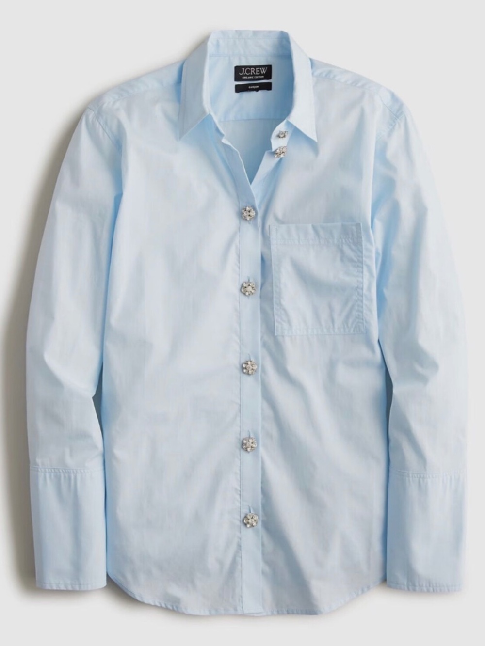J.Crew Garçon classic shirt with jewel buttons in cotton poplin, NWT, size 2